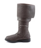 Men's Brown Cuffed Knee High Renaissance 1" Flat Heel Boot