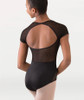 Body Wrappers Mesh Cap Sleeve Sweetheart Leotard