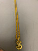 9 inch Gold Neckless Money Sign