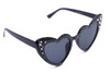 Heart Sunglasses with Faux Rhinestone Detail