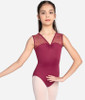 So Danca Child Cap Sleeve Leotard with Dotted Mesh