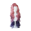 Game LOL Seraphine 100cm Long Pink Gradient Purple Wavy Cosplay Wigs