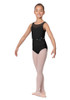 Girls Bloch Black Scoop Neck Tank Leotard