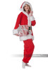 Santa Fleece Jumpsuit Adult Costume