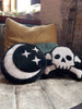 Sourpuss Furry Skull & Bones Pillow