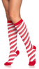 Krystal Candy Cane Knee Socks