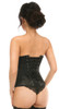 Lavish Black Satin Open Bust Underwire Underbust Corset