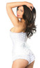 Lavish White Lace Overbust Corset w/Zipper