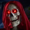 8 ft Animated Smoldering Reaper of Souls Halloween Animatronic