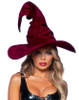 Velvet Ruched Witch Hat