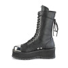 Demonia Gravedigger-14 Black Vegan Leather 2 3/4" Boot