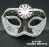 Masquerade Black & Silver w/Gem Mask