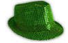 Sequin Fedora Hat Green Western Fashion 3819-GRN