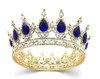 Full Gold and Blue Crown - Pageant/Princess Tiara