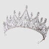 Silver 3" Crown Crystal Rhinestone  Headpiece Tiara