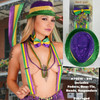 Mardi Gras kit-M (hat, bow tie, suspenders, beads)
