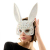 Rhinestone Gray Bunny Mask