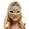 Gold Jeweled Mask with Chains