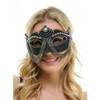 Black Jeweled Mask with Chains
