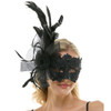 Lace Fascinator Mask With Feather