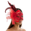 Lace Fascinator Mask With Feather