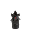 Demon Blk Satin-Lace,5 Heel, 1 1/2" PF