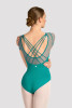 Ladies Mirella Celeste Short Sleeve Printed Leotard