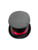 Satin Top Hat w/Red Satin Band