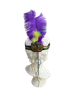 Mardi Gras Sequi Headband with Beads & Feathers