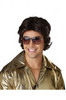 70’S FEATHERED & FLASHY WIG – Dark Brown
