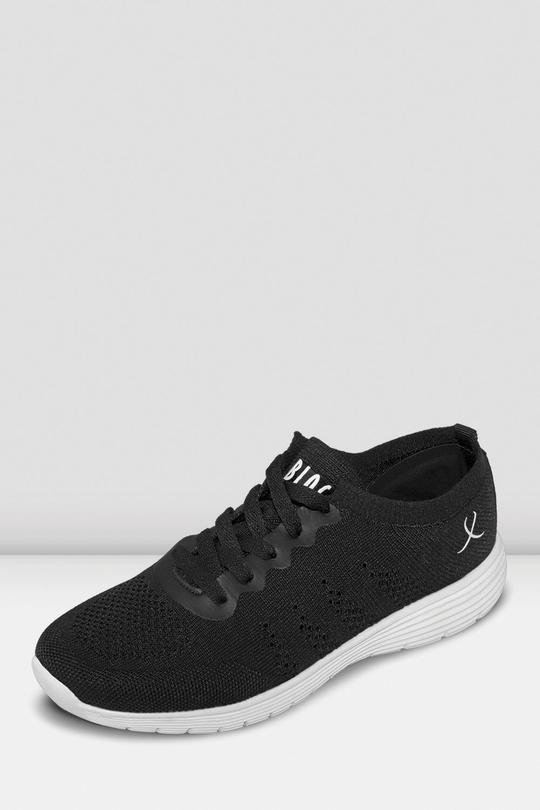 Bloch: Omnia Dance Sneaker All BLACK: Full Rubber Sole