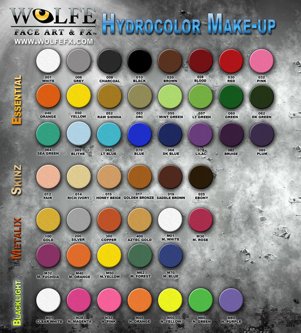 Wolfe FX Face Paints - Black 001 (45 gm)