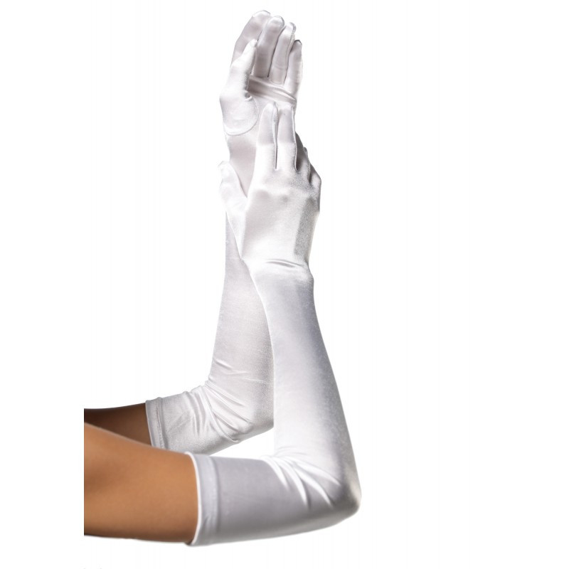 Satin Extra Long Shoulder Length Gloves - Main Image