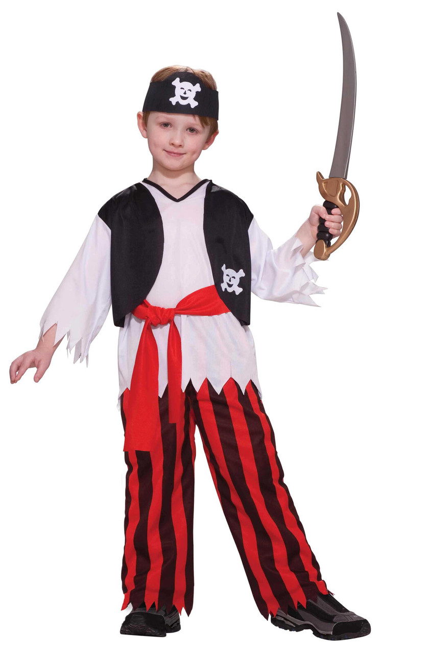 Pirate Boy Costume with Striped Pants