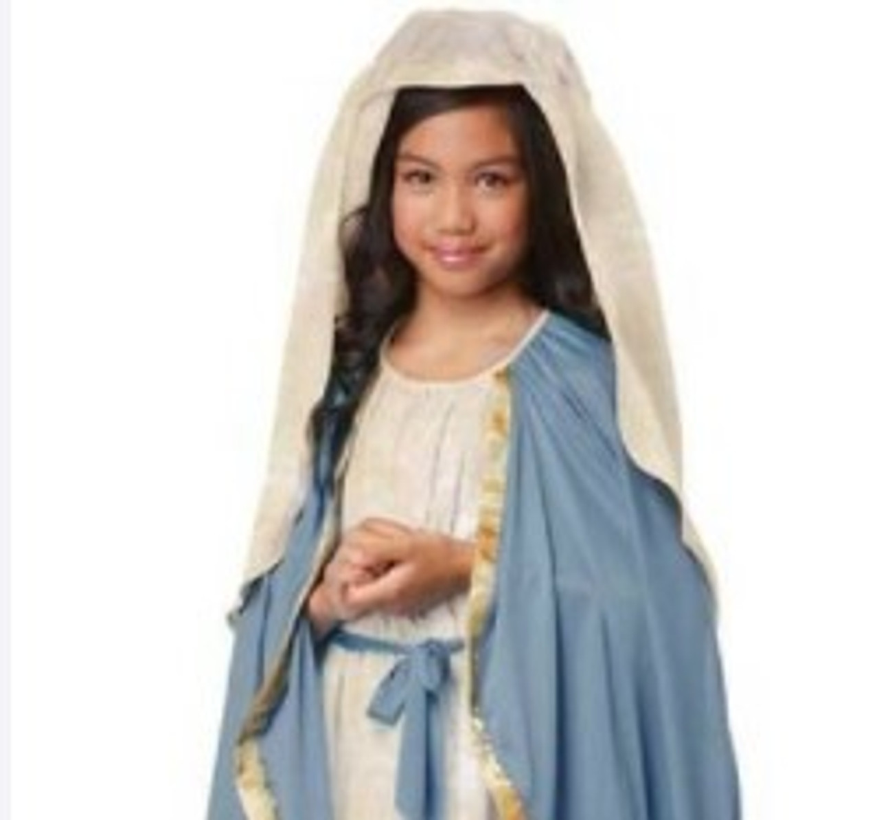 Childs Virgin Mary Costume Fancy Dress Nativity Play Christmas Kids Girls  Xmas | eBay