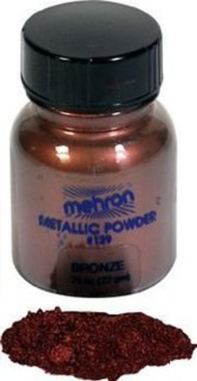 Mehron Makeup Metallic Powder 17 oz with Mixing Liquid 1 oz Silver