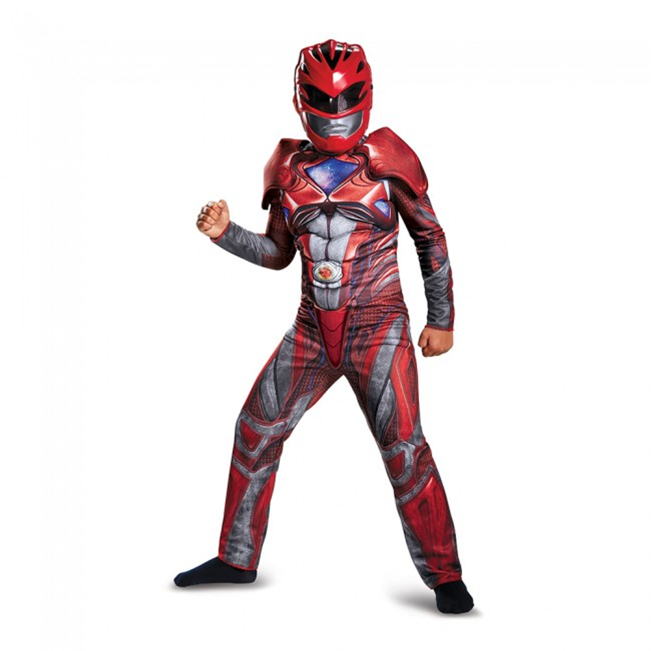 Power Rangers Movie Version Kids Red Ranger Muscle Suit