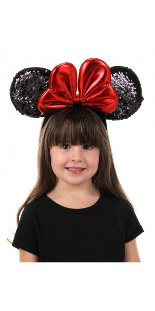 New Gold and Blue Sequined Minnie Ear Headband Shines at