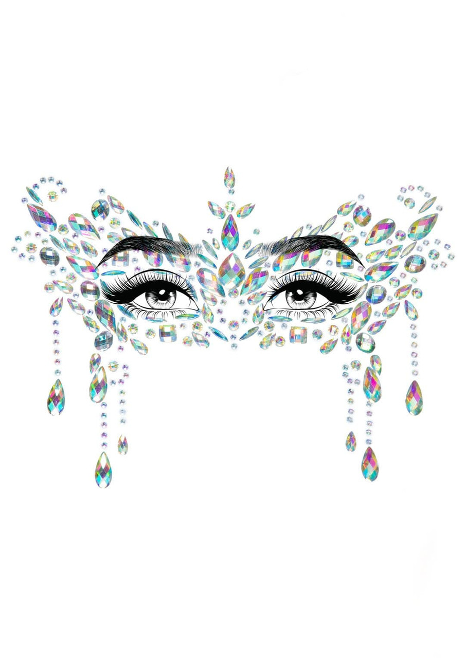 Masquerade Mask Rhinestone Stick-On Jewels - Imaginations Costume