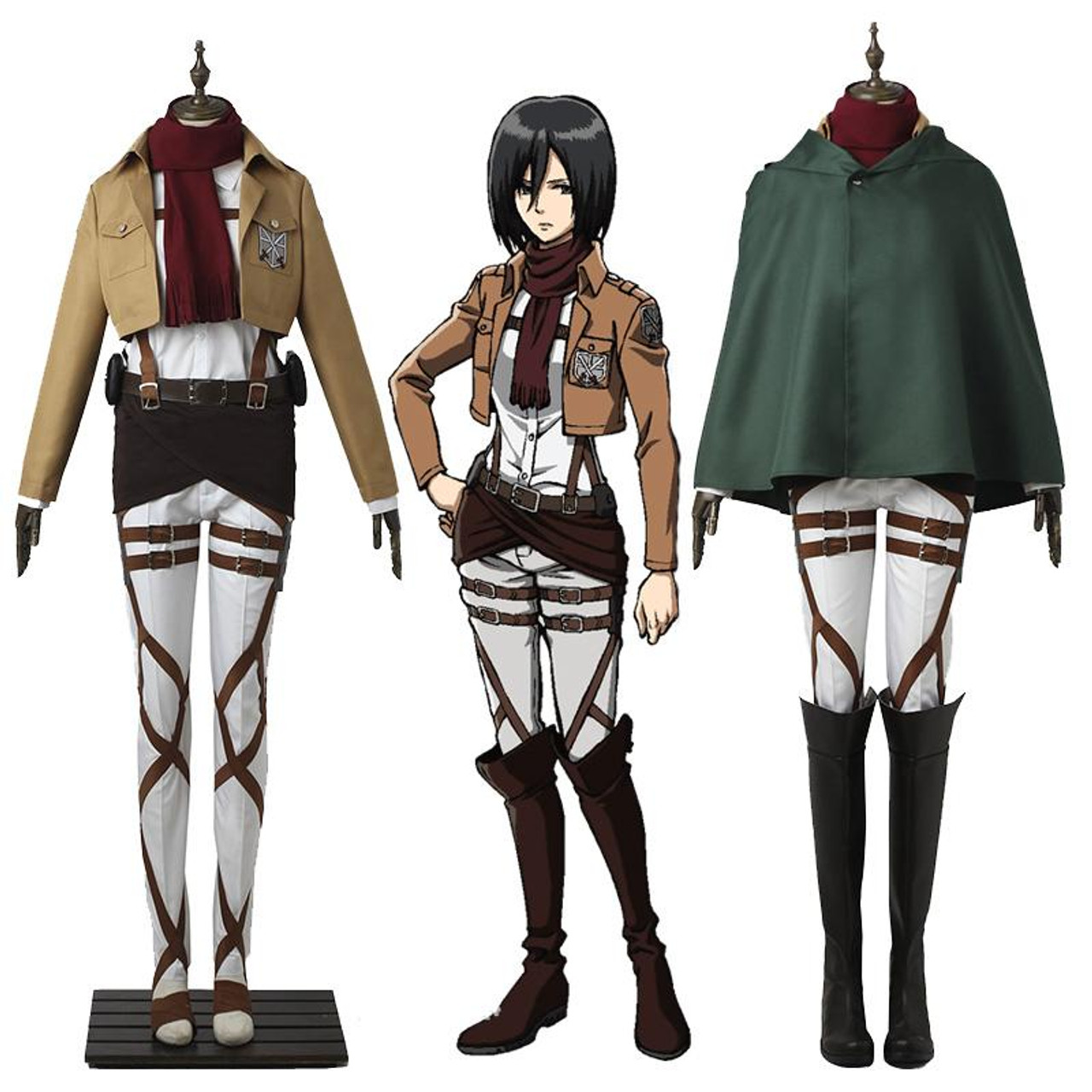 Anime Attack on Titan Mikasa Ackerman Ttraining Corps Uniform Set Cosplay  Costume - Imaginations Costume & Dance