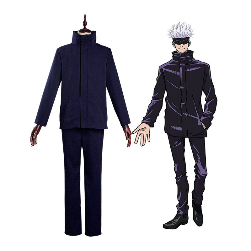 Anime Jujutsu Kaisen Satoru Gojo Outfits Cosplay Costume with Blindfold -  Imaginations Costume & Dance