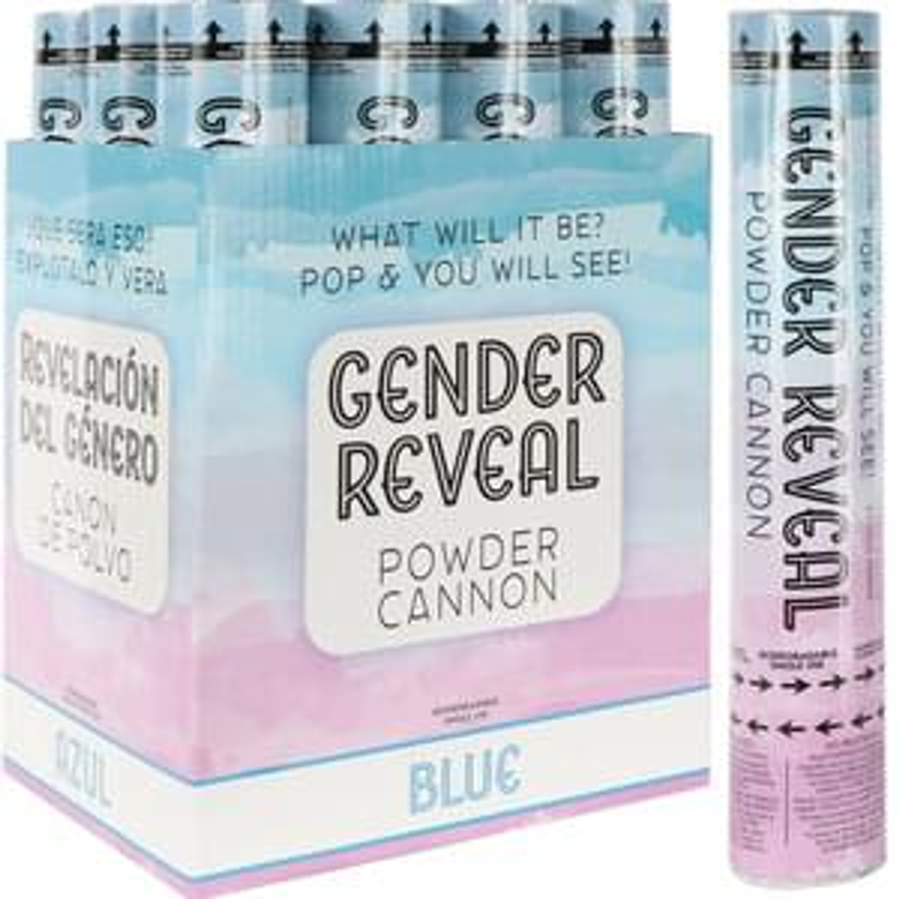 Gender Reveal Powder Cannon Blue - 12 in