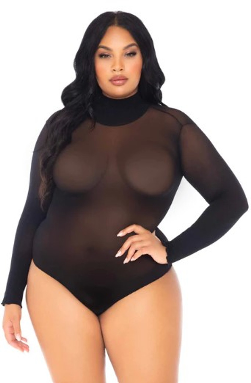 Plus Long Sleeved Snap Crotch Bodysuit - Imaginations Costume & Dance