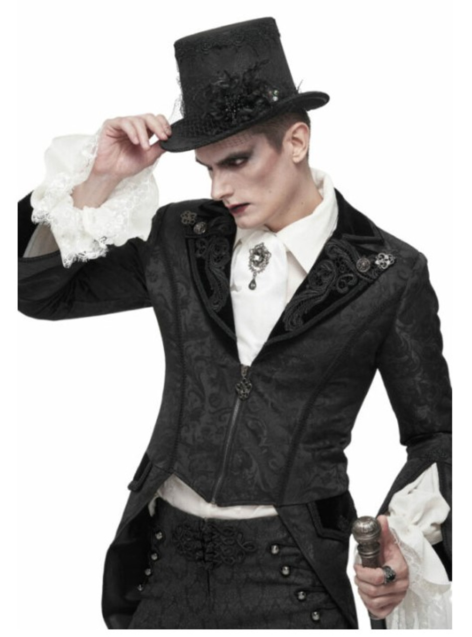 Victorian Goth Bocade Frock Coat | BOUDOIR NOIR