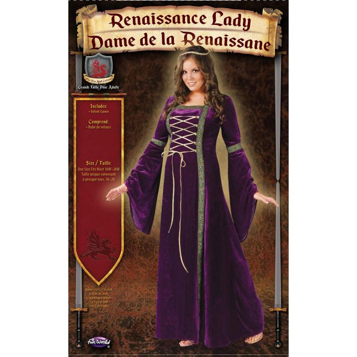 Large Adult Renaissance Lady Costume 16 main image 0