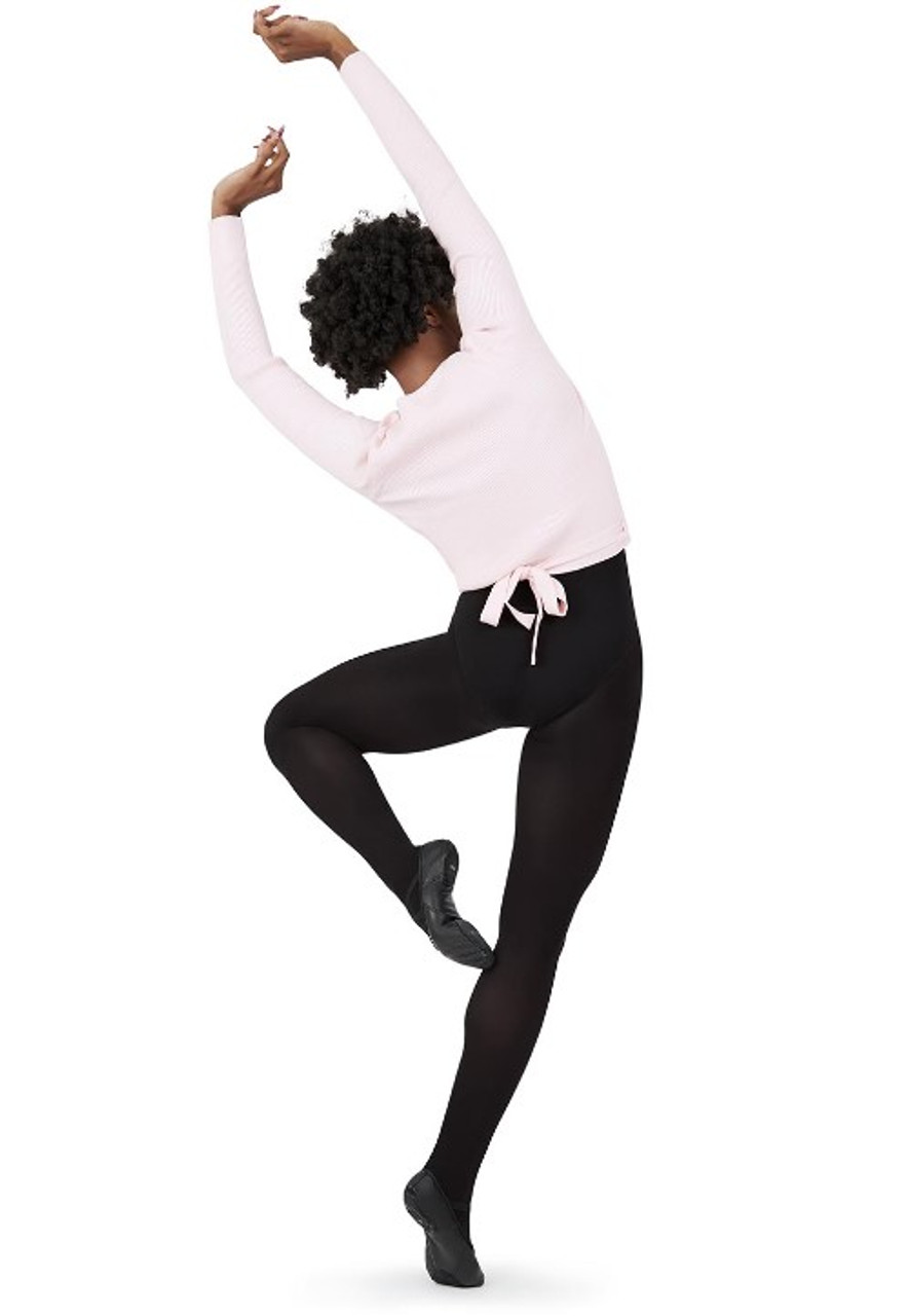 Capezio Black Women's Ribbed Sweater Knit Legging, Small