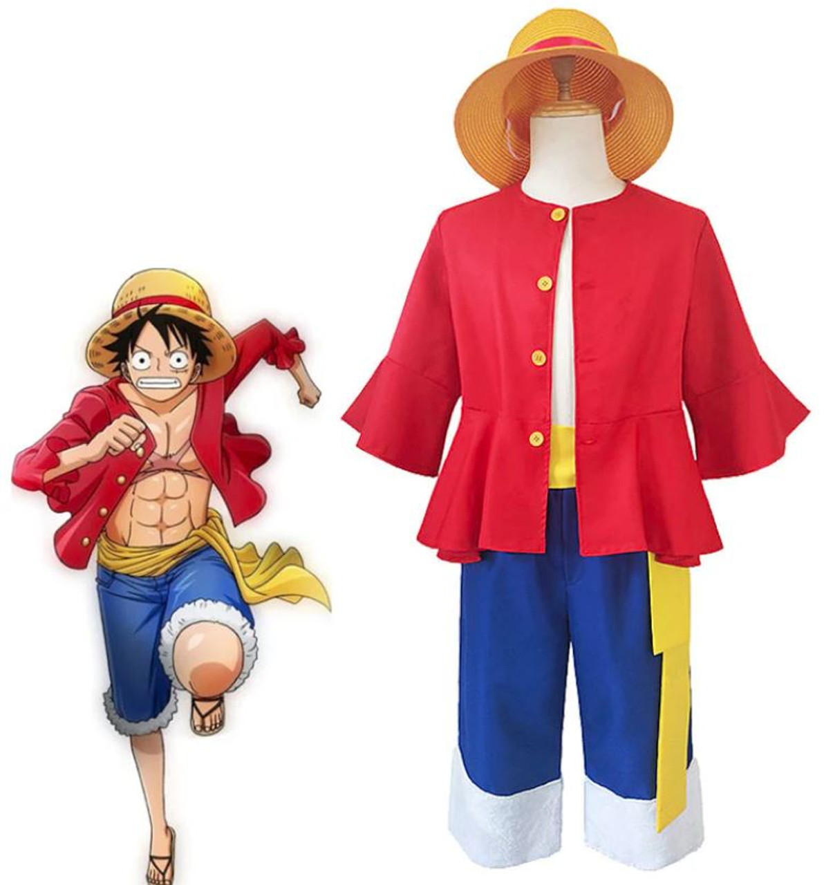 Roupa Cosplay Luffy One Piece