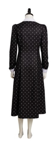 wednesday addams black and white dress Wednesday Addams Black Dance Dress Costume main image 0