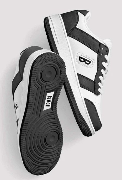 Bloch Adult Kix White and Black Leather Sneaker - Imaginations