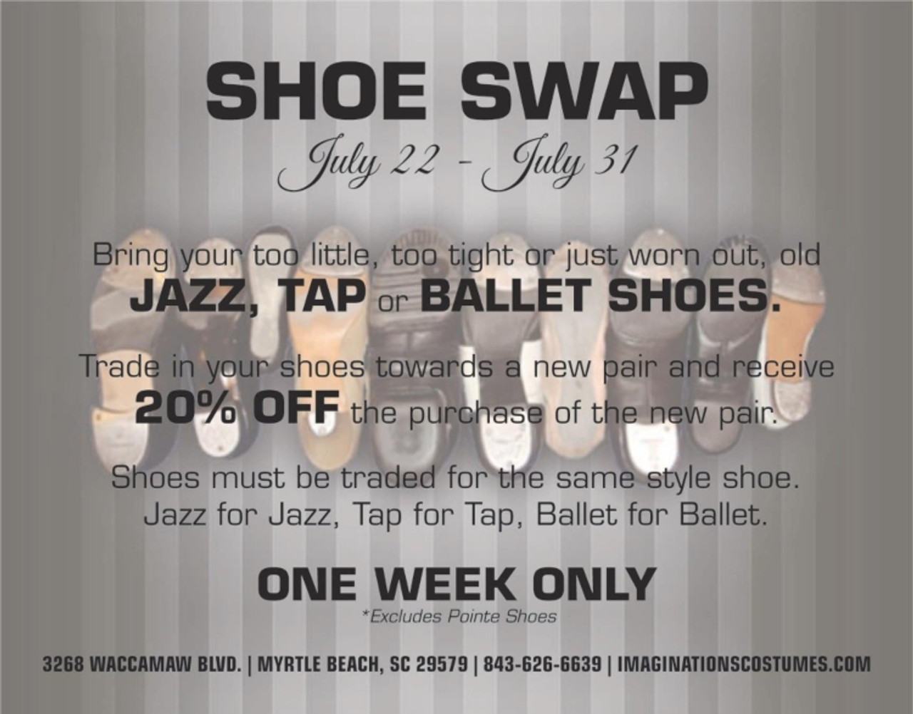 20% off During Our Shoe Swap